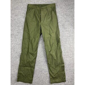 Swedish Army Work Pants 70s Military Vintage 1975 Vintage Green Used C46 Japan